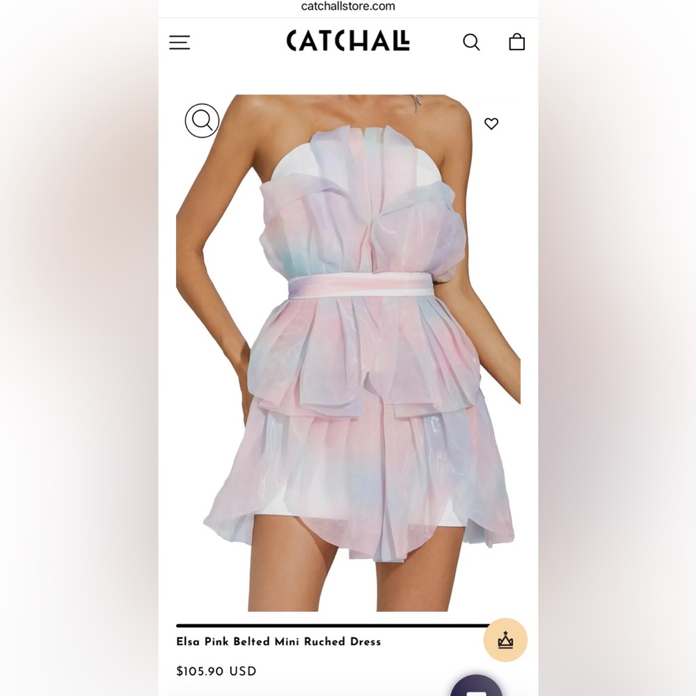 Catchall Belted Mini Dress Size Small NWT